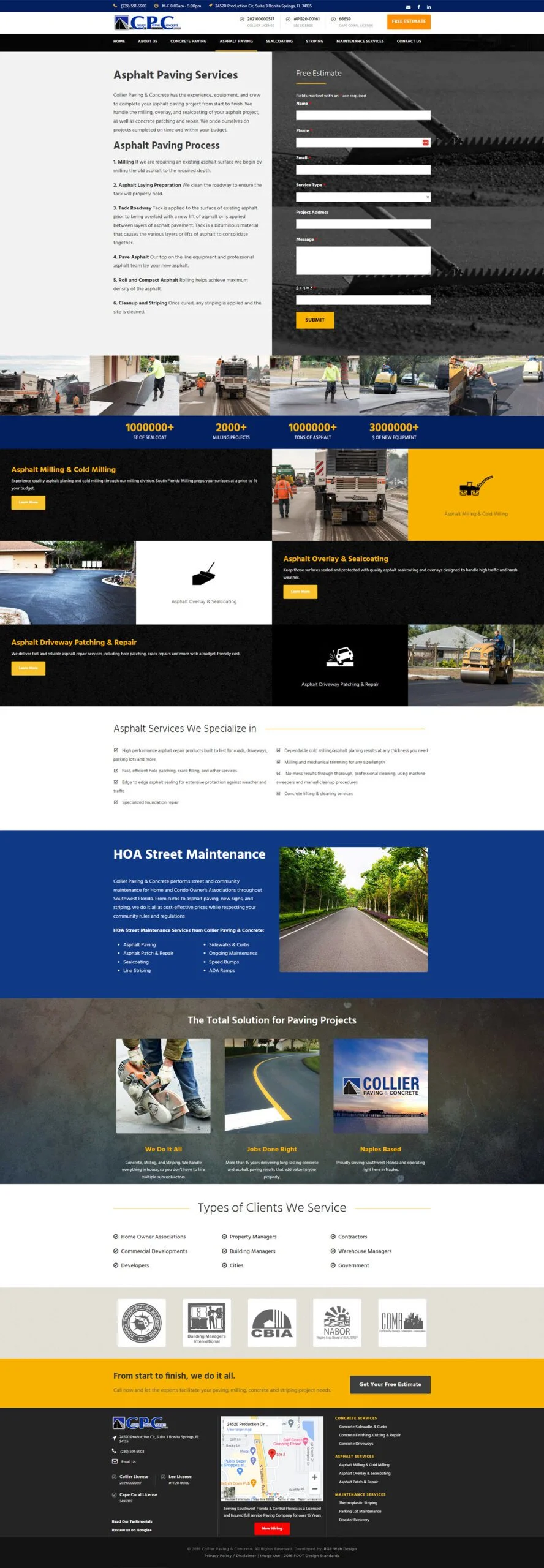 Concrete Paving Company - Website Design