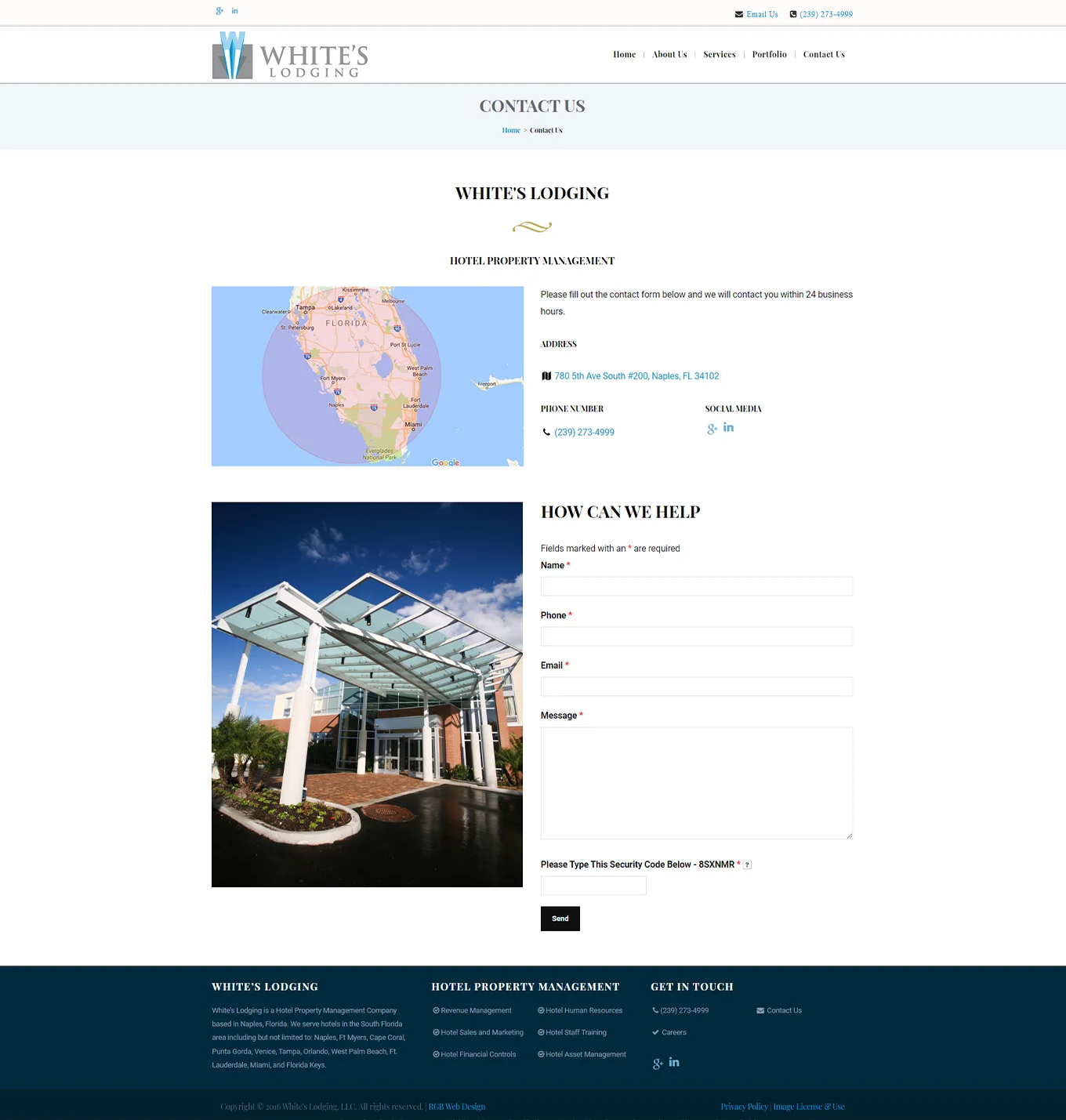 Hotel Management Company - Web Design Project