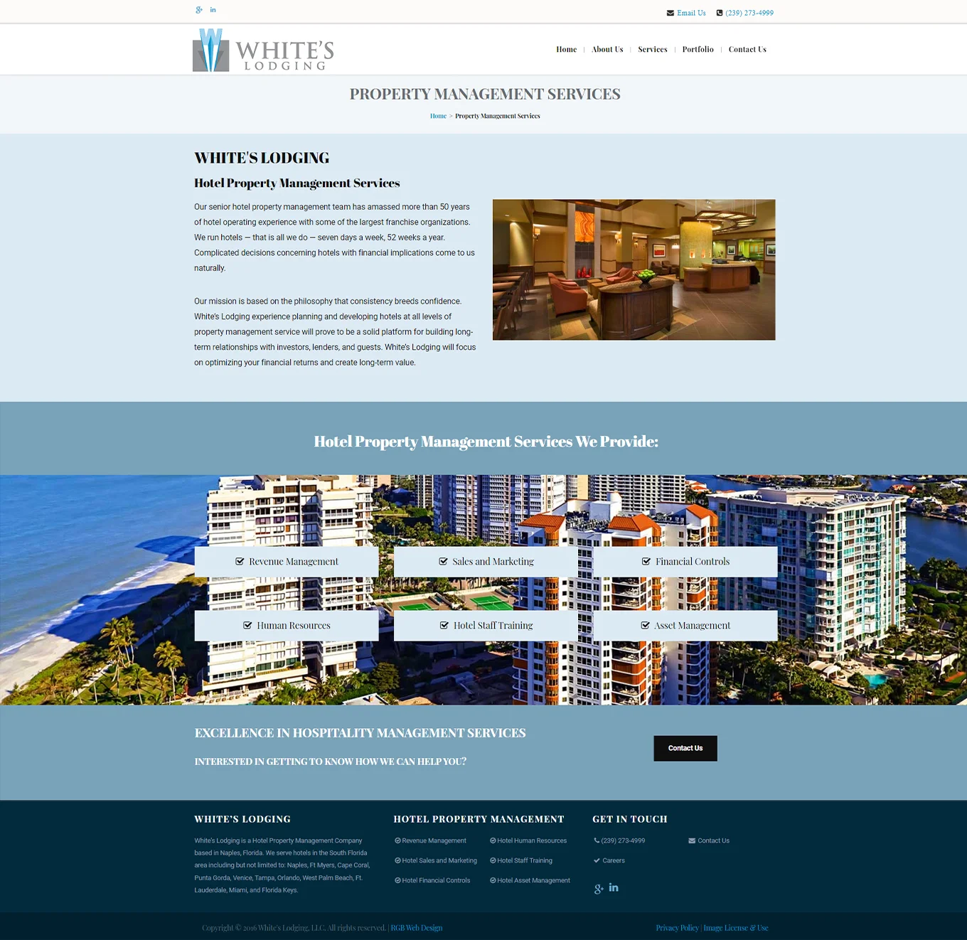 Hotel Management Company - Web Design Project