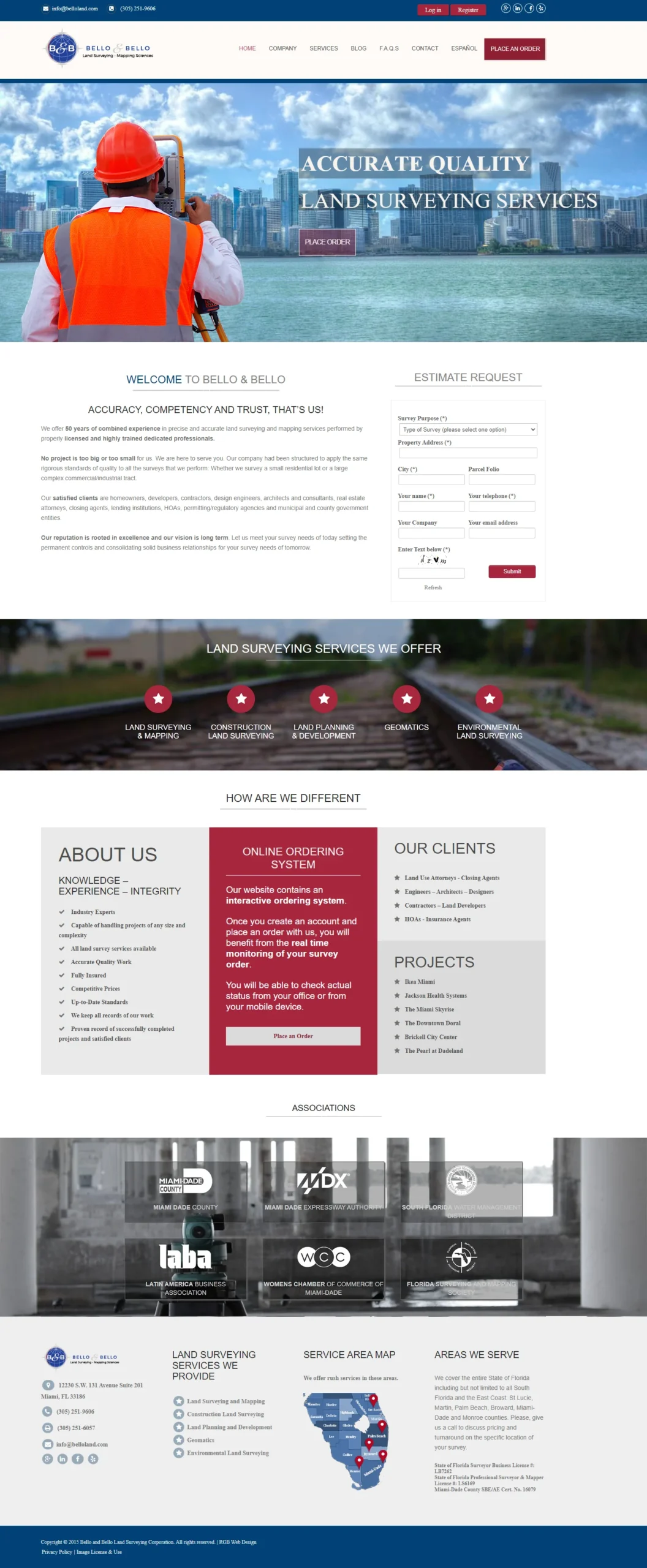 Land Surveying - Web Design Project